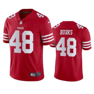 Oren Burks San Francisco 49ers Scarlet Vapor Limited Jersey