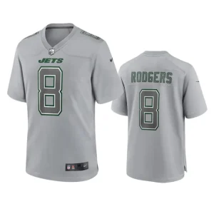 Aaron Rodgers New York Jets Gray Atmosphere Fashion Game Jersey
