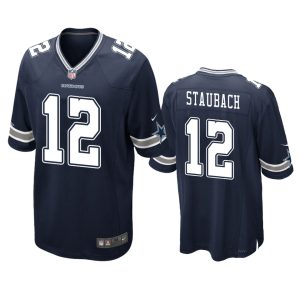 Roger Staubach Dallas Cowboys Navy Game Jersey