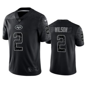 Zach Wilson New York Jets Black Reflective Limited Jersey - Men's