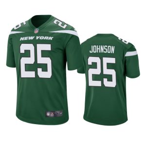 Ty Johnson New York Jets Green Game Jersey