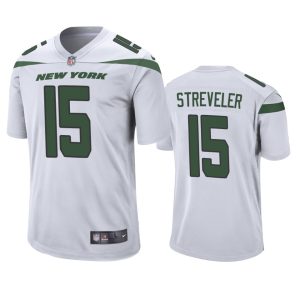 Chris Streveler New York Jets White Game Jersey