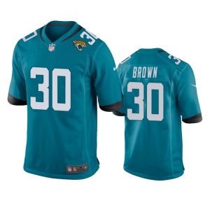 Montaric Brown Jacksonville Jaguars Teal Game Jersey