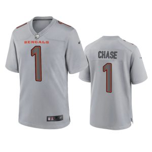 Ja'Marr Chase Cincinnati Bengals Gray Atmosphere Fashion Game Jersey