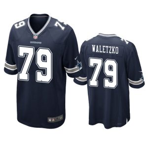 Matt Waletzko Dallas Cowboys Navy Game Jersey