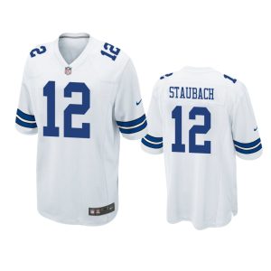 Roger Staubach Dallas Cowboys White Game Jersey