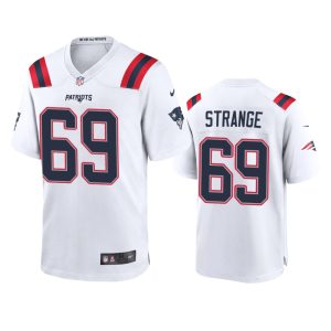 Cole Strange New England Patriots White Game Jersey
