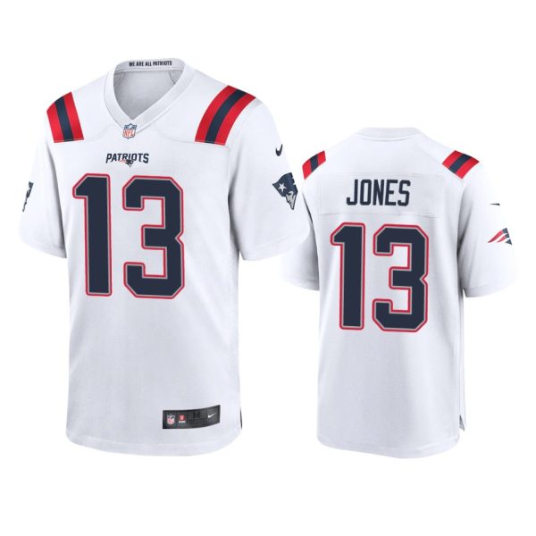 Jack Jones New England Patriots White Game Jersey