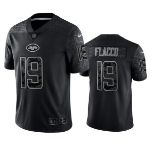 Joe Flacco New York Jets Black Reflective Limited Jersey - Men's