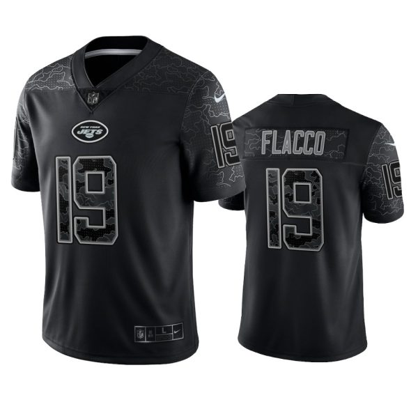 Joe Flacco New York Jets Black Reflective Limited Jersey - Men's