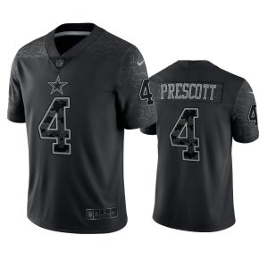 Dak Prescott Dallas Cowboys Black Reflective Limited Jersey