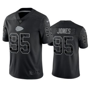 Chris Jones Kansas City Chiefs Black Reflective Limited Jersey