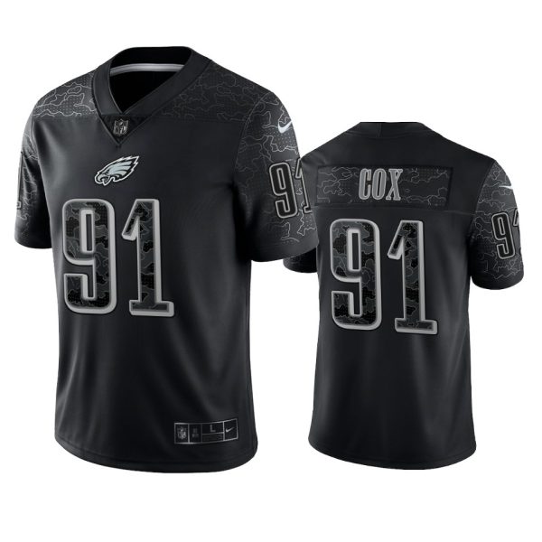 Fletcher Cox Philadelphia Eagles Black Reflective Limited Jersey