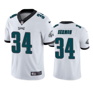 Trey Sermon Philadelphia Eagles White Vapor Limited Jersey