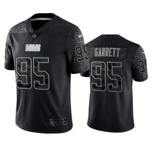 Myles Garrett Cleveland Browns Black Reflective Limited Jersey