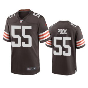 Ethan Pocic Cleveland Browns Brown Game Jersey