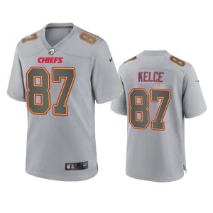 Travis Kelce Kansas City Chiefs Gray Atmosphere Fashion Game Jersey