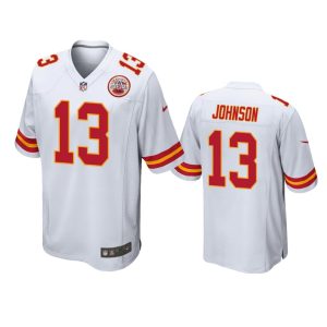 Nazeeh Johnson Kansas City Chiefs White Game Jersey