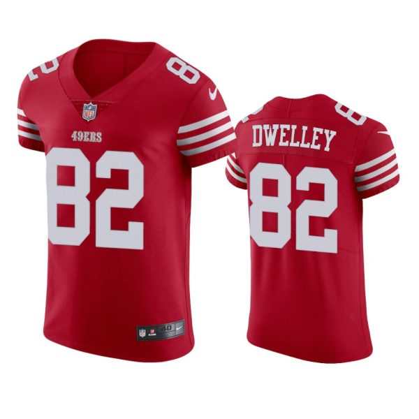 Ross Dwelley San Francisco 49ers 2022-23 Vapor Elite Scarlet Jersey - Men's