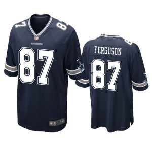 Jake Ferguson Dallas Cowboys Navy Game Jersey