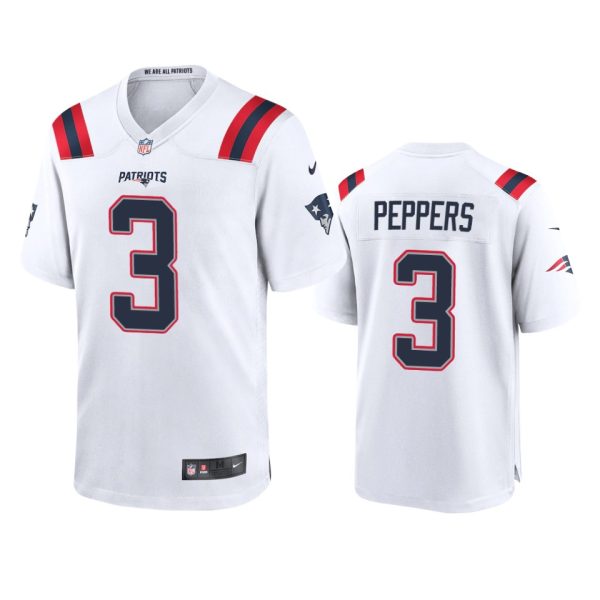 Jabrill Peppers New England Patriots White Game Jersey