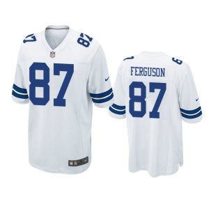 Jake Ferguson Dallas Cowboys White Game Jersey