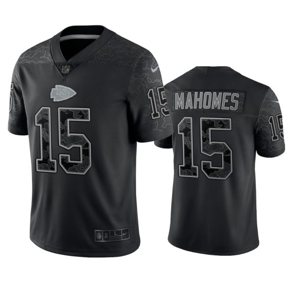 Patrick Mahomes Kansas City Chiefs Black Reflective Limited Jersey