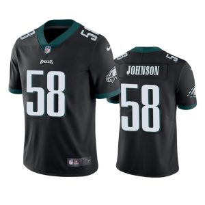 Kyron Johnson Philadelphia Eagles Black Vapor Limited Jersey