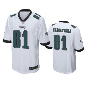 Grant Calcaterra Philadelphia Eagles White Game Jersey