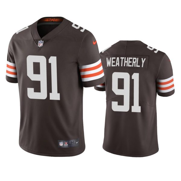 Stephen Weatherly Cleveland Browns Brown Vapor Limited Jersey - Men's