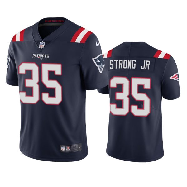 Pierre Strong Jr. New England Patriots Navy Vapor Limited Jersey - Men's