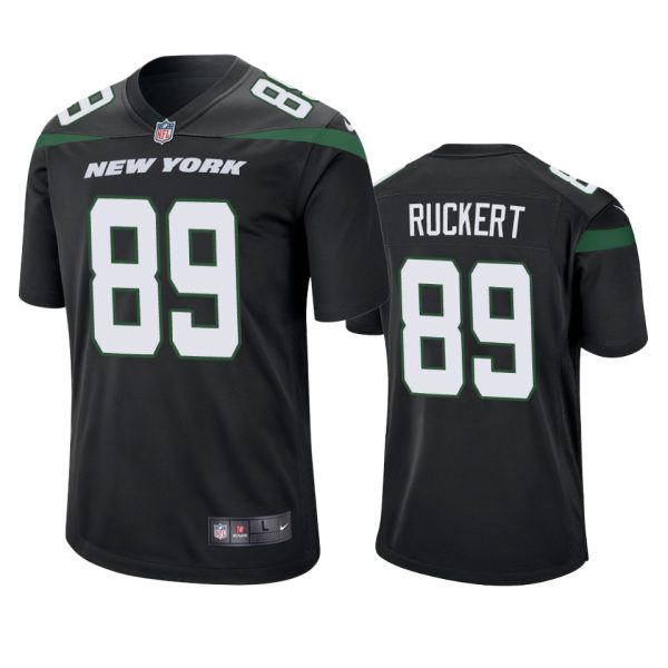 Jeremy Ruckert New York Jets Black Game Jersey