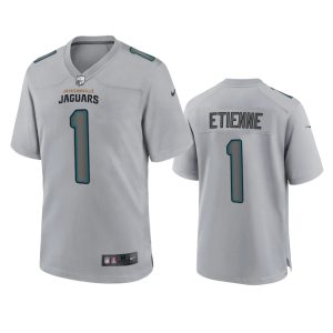 Travis Etienne Jacksonville Jaguars Gray Atmosphere Fashion Game Jersey