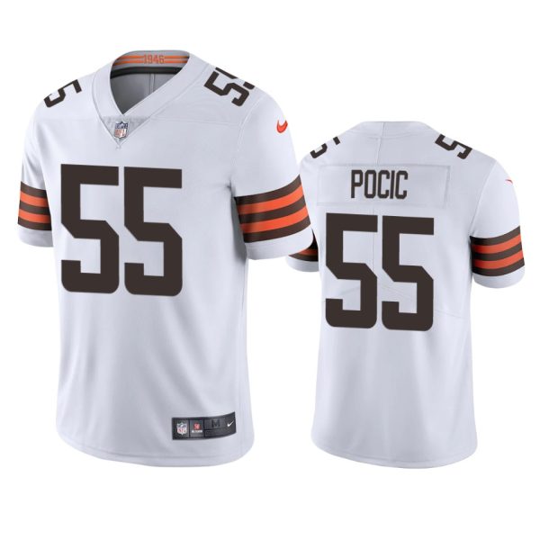 Ethan Pocic Cleveland Browns White Vapor Limited Jersey