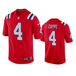 Bailey Zappe New England Patriots Red Alternate Game Jersey