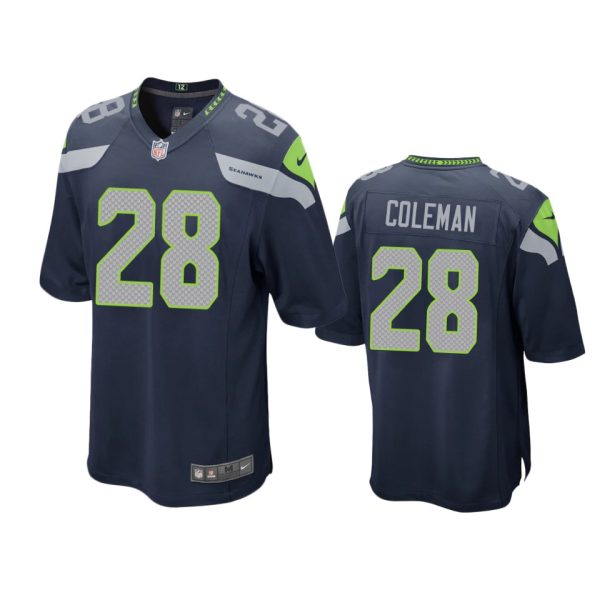 Justin Coleman Seattle Seahawks College Navy Game Jersey