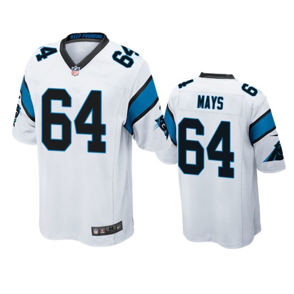 Cade Mays Carolina Panthers White Game Jersey