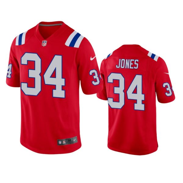Jack Jones New England Patriots Red Alternate Game Jersey