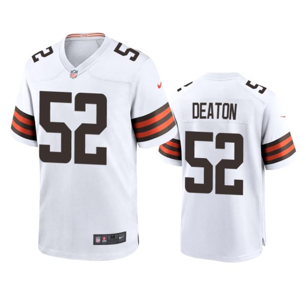 Dawson Deaton Cleveland Browns Dawson Deaton White Game Jersey