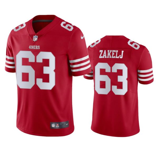 Nick Zakelj San Francisco 49ers Scarlet Vapor Limited Jersey