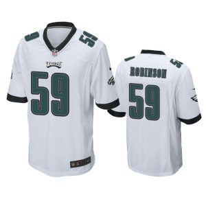 Janarius Robinson Philadelphia Eagles White Game Jersey