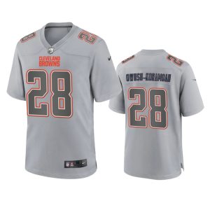 Jeremiah Owusu-Koramoah Cleveland Browns Gray Atmosphere Fashion Game Jersey