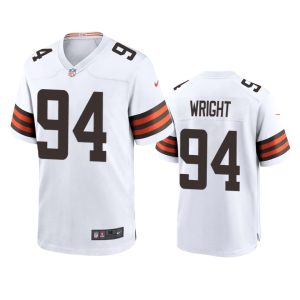 Alex Wright Cleveland Browns White Game Jersey