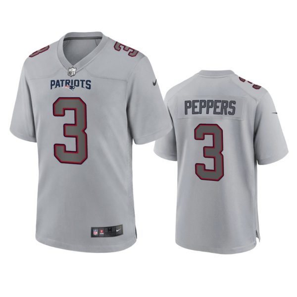Jabrill Peppers New England Patriots Gray Atmosphere Fashion Game Jersey