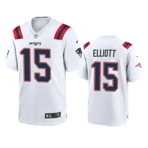 Ezekiel Elliott New England Patriots White Game Jersey