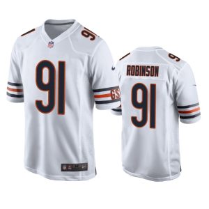 Dominique Robinson Chicago Bears White Game Jersey