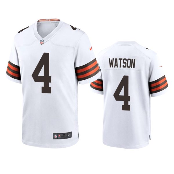 Deshaun Watson Cleveland Browns White Game Jersey