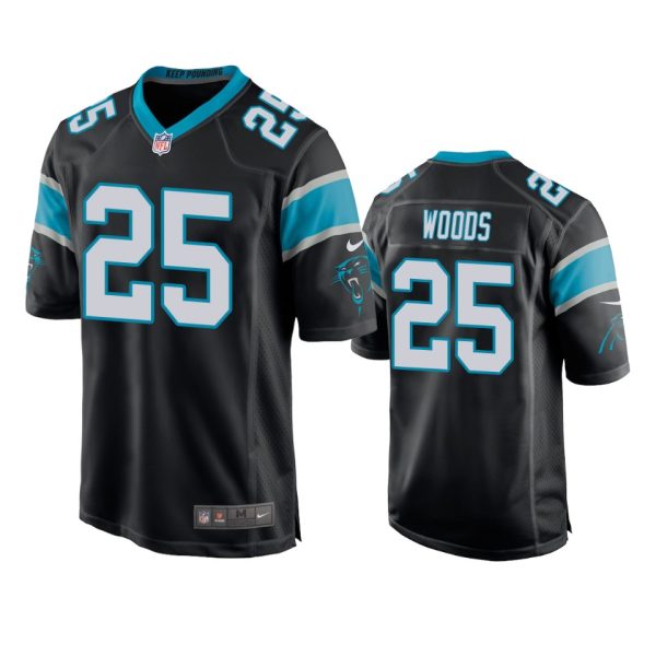 Xavier Woods Carolina Panthers Black Game Jersey