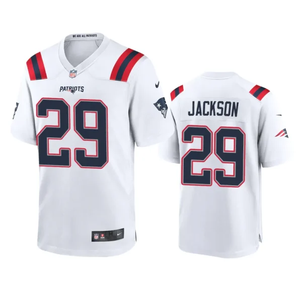 J.C. Jackson New England Patriots White Game Jersey