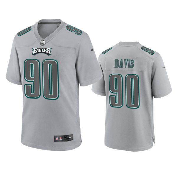 Jordan Davis Philadelphia Eagles Gray Atmosphere Fashion Game Jersey